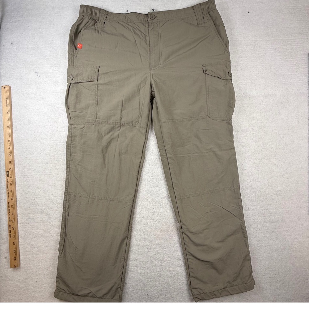 The American Outdoorsman Mens 38x30 Thermal Lined Cargo Pants Khaki Ripstop Tan